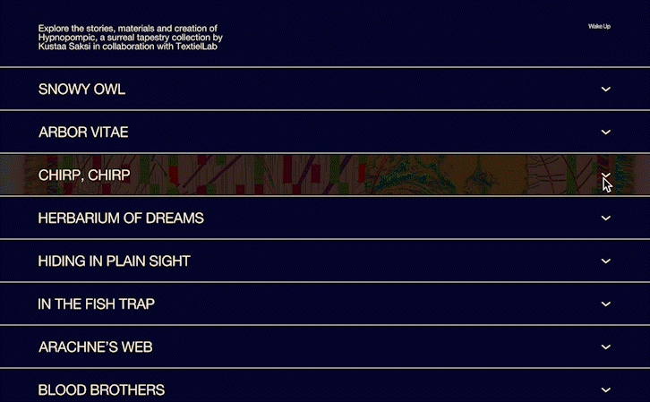 video of clicking tapestry tab to view details