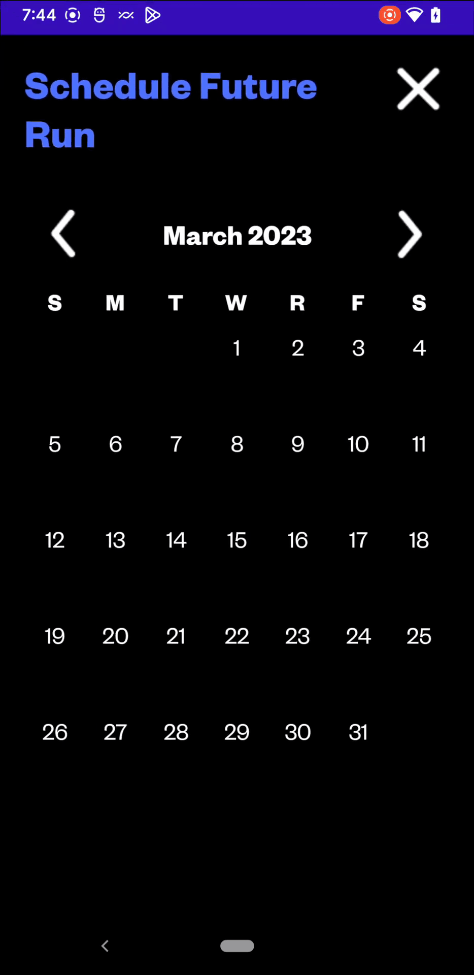 video showing process of scheduling future runs