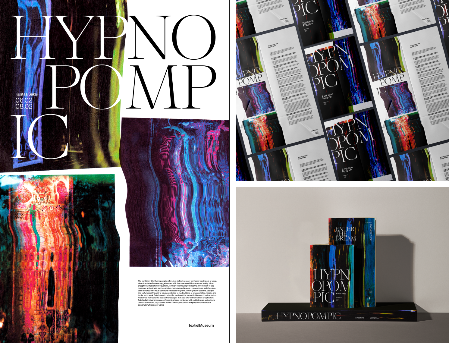 Poster and brochure and book mockups to display visual identity