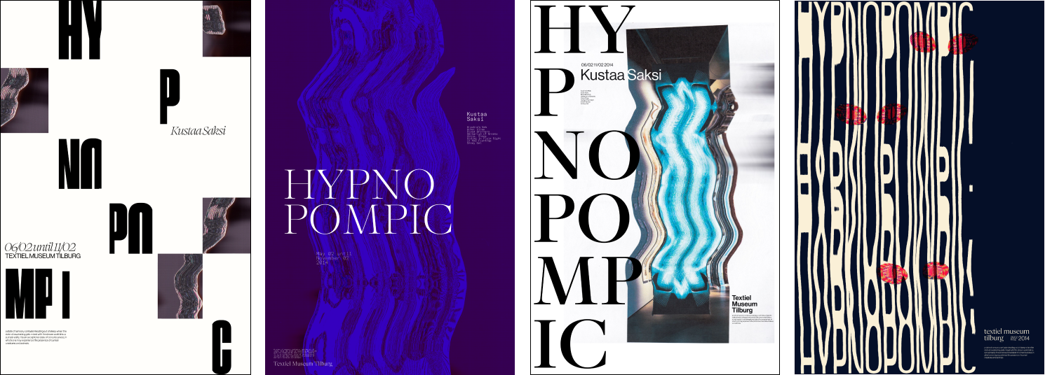 Four refined posters to advertise the exhibition